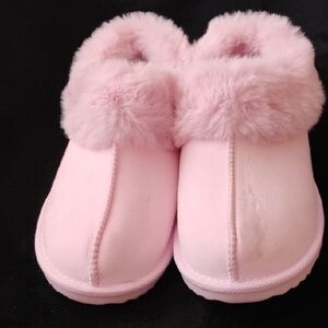 Cat & Jack Pink Fuzzy Slippers